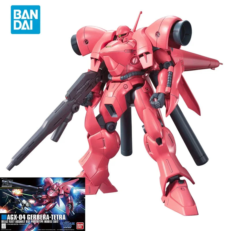 Bandai Original GUNDAM Anime Model HGUC 1/144 AGX-04 GERBERA-TETRA  Action Figure Assembly Model Toys Gifts For Children