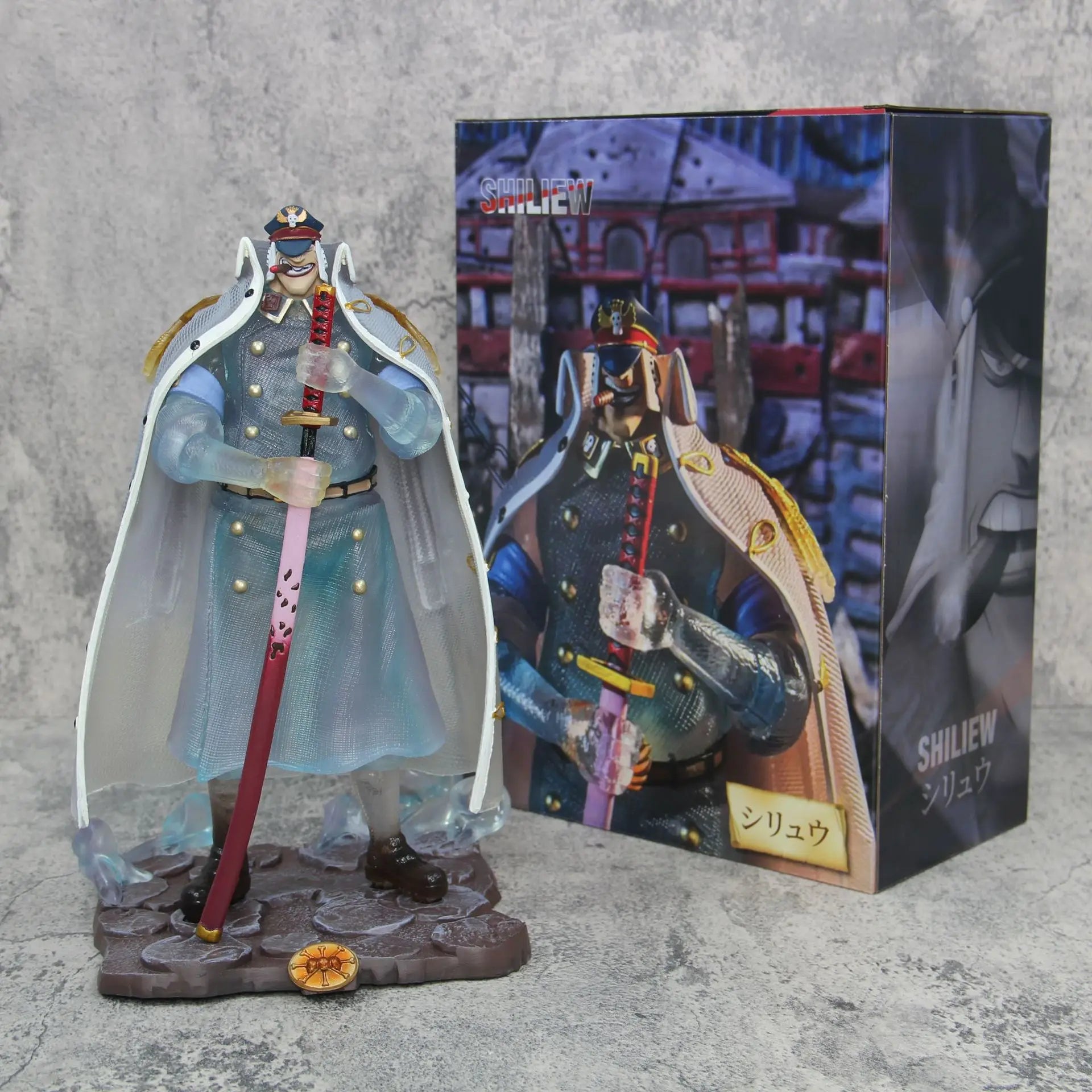 30cm New ONE PIECE Anime Figure Shiryu Peripheral PVC Model Scene Statue Desktop Decorate Ornaments Kids Christmas Gifts Toys