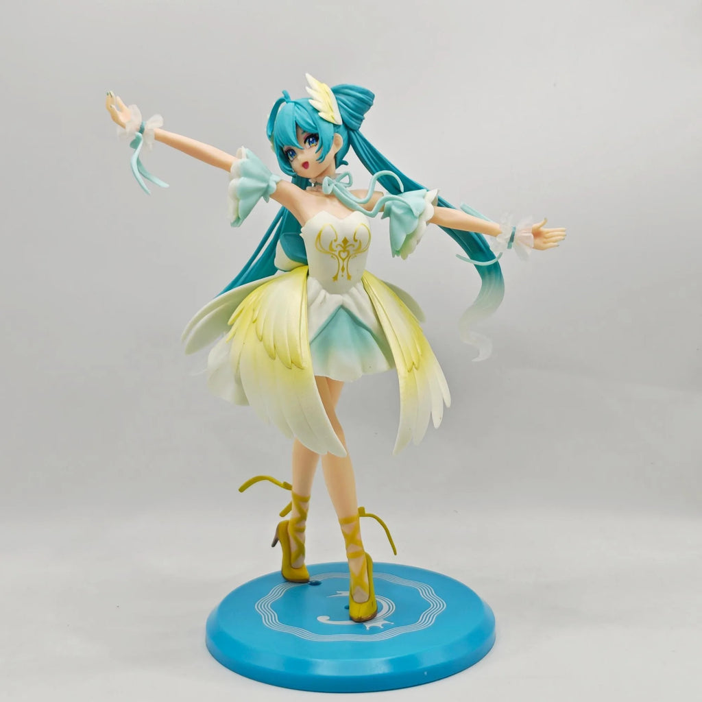 20CM New Anime Hatsune Miku Swan Lake Princess Kawaii Action Figure PVC Doll Model Toys ornament Desktop Decoration Gifts