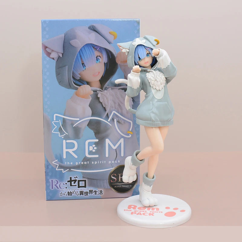 22CM Anime Re:Zero kara Hajimeru Isekai Seikatsu Rem Figure Model Ram Puck Starting Dresses PVC Emilia Collection Gift Toy
