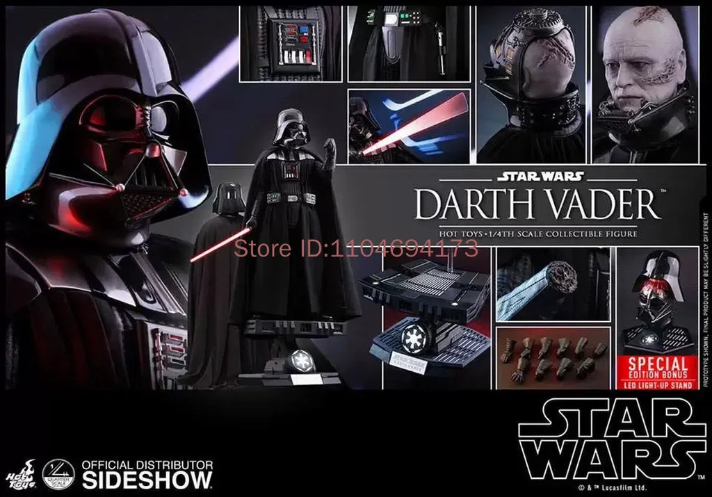 HotToys Star Wars Darth Vader 1/4 Scale Articulated Action Figure Special Edition LED Light up Stand QS013 Collectible Toy