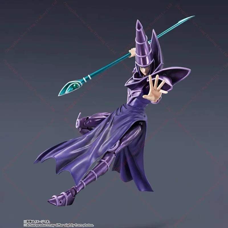 In Stock BANDAI S.H.Monsterarts Black Magician Movable Model Toy Collect SHM DARK MAGICIAN Yu-Gi-Oh! Original Genuine