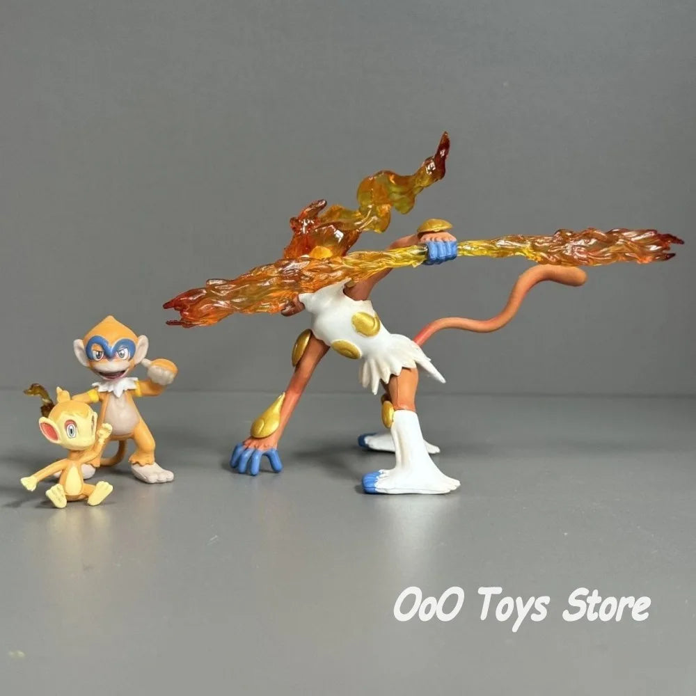 Anime Pokemon Figure Emperor Infernape Evolutionary Group Action Figures Pvc Collection Model Toys for Children Gifts 10cm