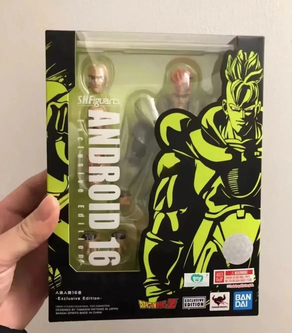 In stock  Bandai Sh Figuarts SHF SDCC Android 16 Exclusive Action Characters Anime Model Toys
