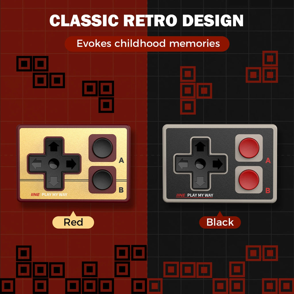 Mini Retro Controller/Portable controller/10-hour long battery life/Multi-platform compatibility/Supports mouse a