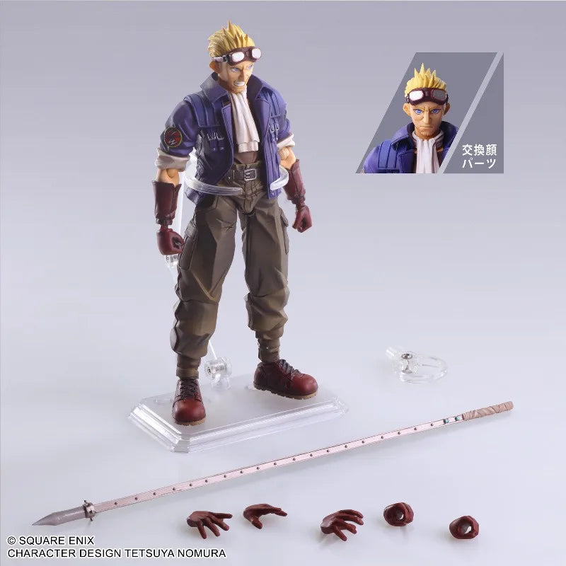 In Stock Square Enix Bring Arts Final Fantasy VII Cid Highwind Articulated Action Figure Anime Cartoon Action Figure Gifts Toys