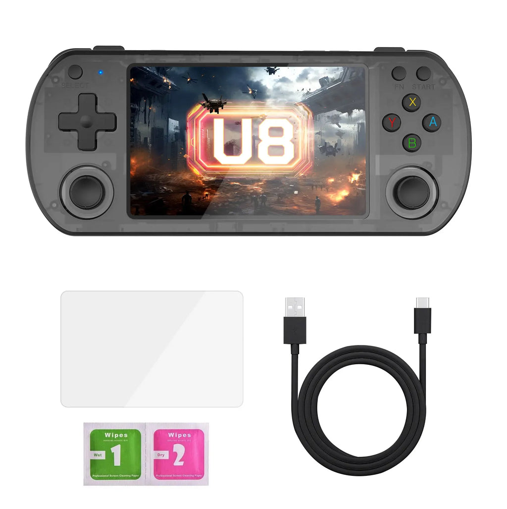 U8 Retro Handheld-Videospielkonsole Linux-System 4,0 Zoll IPS-Bildschirm Tragbarer Pocket-Videoplayer R36S 64G 128G Game Boy Geschenk
