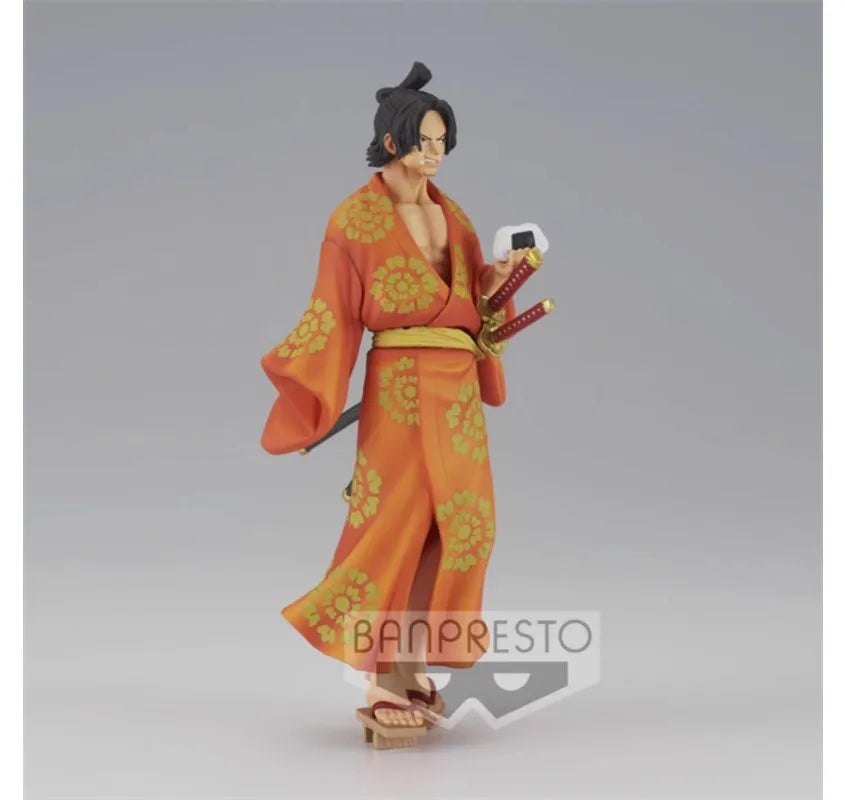 Bandai Original BANPRESTO Anime One Piece Magazin Kimono 18 cm Portgas D. Ace Sabo PVC Action Figure Sammeln Modell Spielzeug
