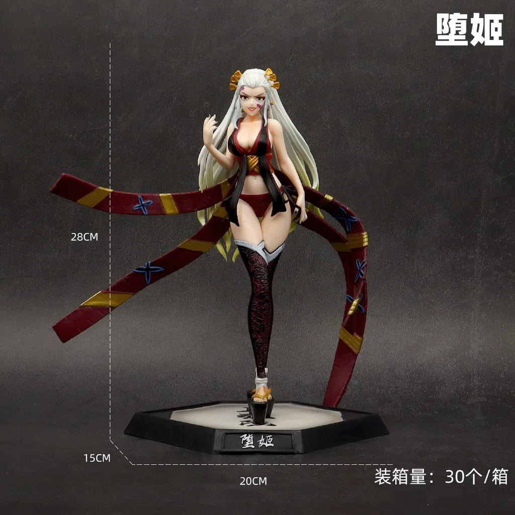 28 cm Anime Demon Slayer Daki Stehende Haltung Actionfigur PVC Modell Statue Spielzeug Puppe Schreibtisch Dekor Sammlergeschenke