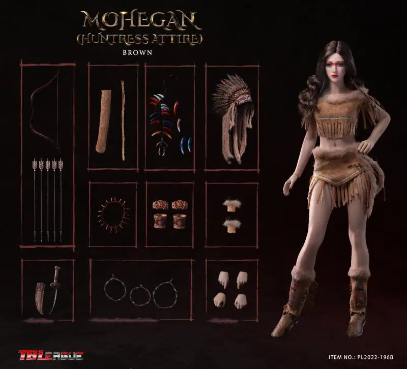 Tbleague 1/6 Women Soldier Mohegan Huntress Attire Ethnic Style Combats Suits 12" Action Figure Body