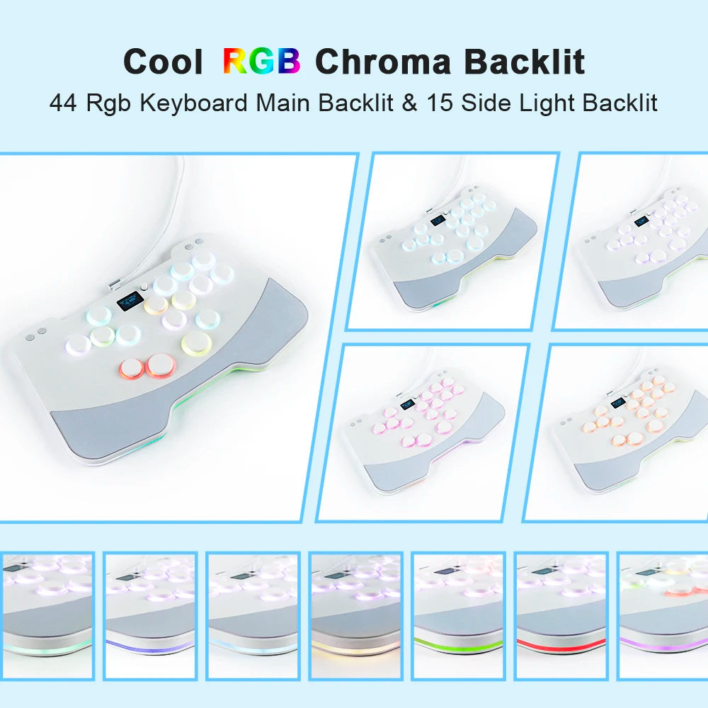 Duelpad Zen Metal Game-Tastatur-Controller, ergonomischer, hebelloser Ergo-Split-Arcade-Controller mit allen Tasten/Stickless für PC/NS/PS4