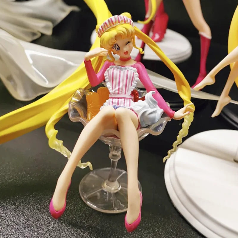 New Arrival 12cm Sailor Moon Anime Figures Doll Tsukino Usagi Action Figurine Pvc Kawaii Model Collection Toy Cute Birthday Gift