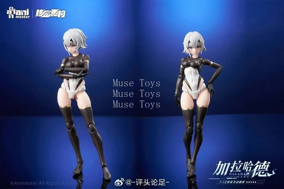 【IN STOCK】Nuclear Gold Reconstruction Animester Galahad 1/12 White Dragon Rider Assembly PVC Mobile Suit Girl Action Figure