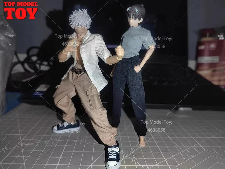 1/12 Scale Overalls Combat Pants Trousers Jeans Clothes Accessories Model for 6'' Romankey Soldiers Action Figure Body Dolls