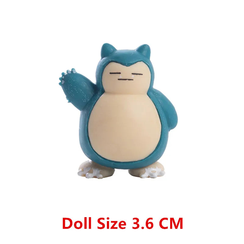 3-7 Cm PokemonCartoons Anime Figure Pikachu Mew Snorlax Charmander Cosplay Collection Pet Pocket Monster Action Model Toy Gifts