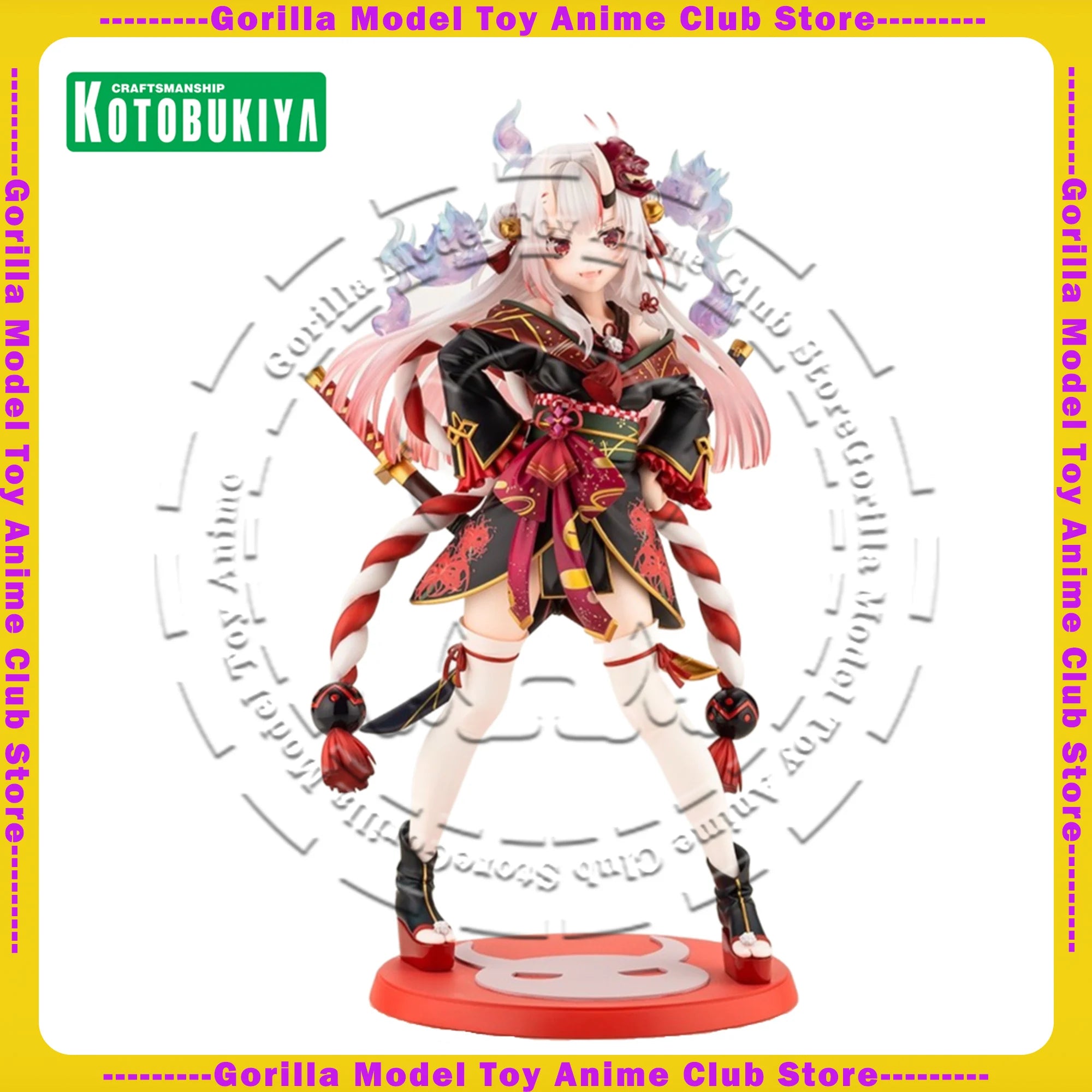 In Stock Original Genuine KOTOBUKIYA Nakiri Ayame hololive Anime Figure Model 245mm Collectible Statue Gift Model Doll Ornament