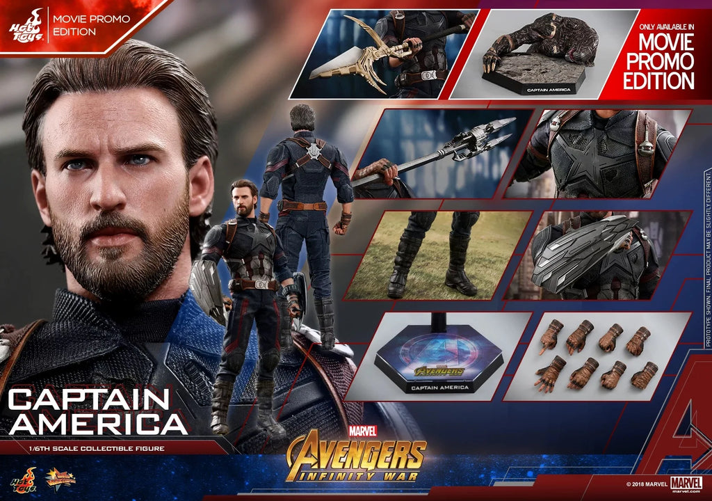 Hot Toys Captain America Steve Rogers Action Figure 1/6 Avengers Anime Figure MMS480 Statue Deluxe Edition Model Collection Toy