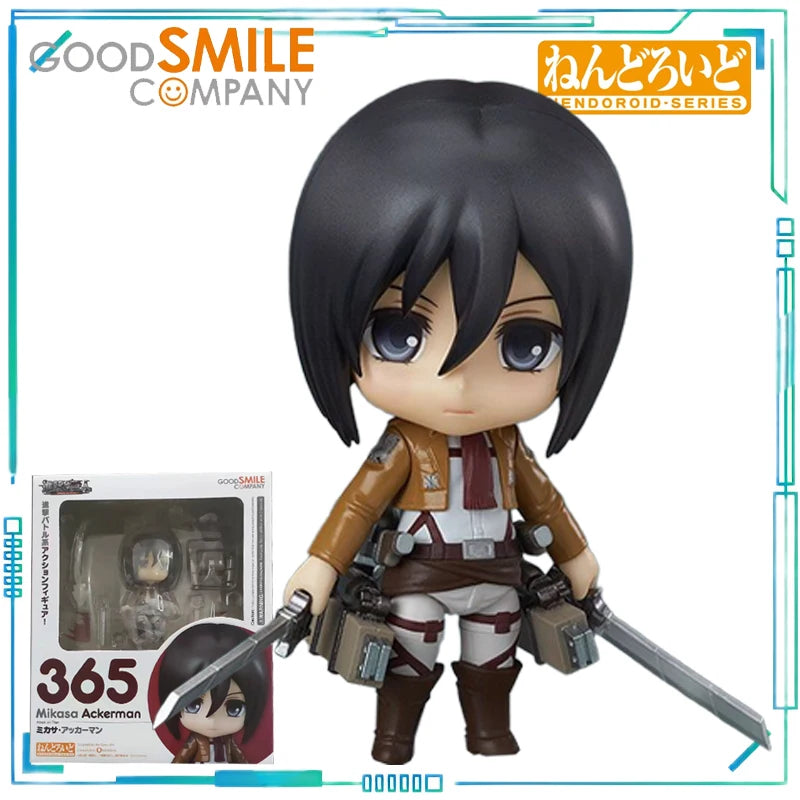 GSC Genuine NENDOROID Series Shingeki No Kyojin 1123 Zoe Hans 365 Mikasa Ackerman Q-version Humanoid and Movable Model Toys Gift