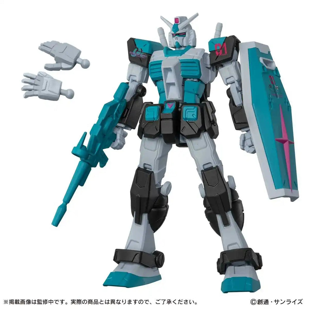 Bandai Gundam Limited Edition Neon Gurren Lagann Color Transparent Action Figurine Original Zazuo Set For Collecting Displaying