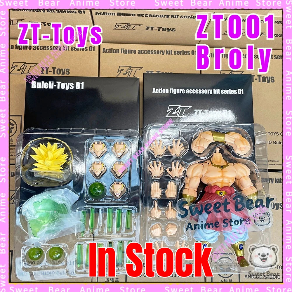 In Stock [ZT Studio] Broly Ancient Warrior ZT001 SSJ Super Saiyan Dragon Ball Action Figure Anime Model Trendy Toy Desktop Doll
