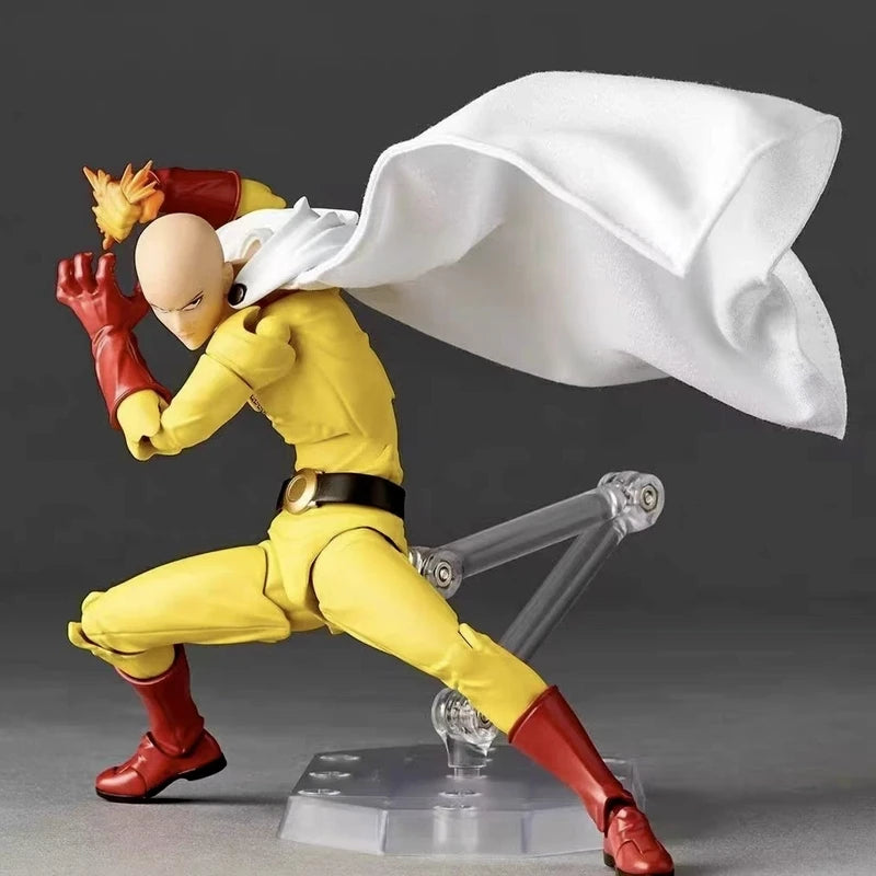 Original Kaiyodo One Punch Man Articulated Action Figure Model Toys Saitama Amazing Yamaguchi Revoltech Saitama Anime Collection
