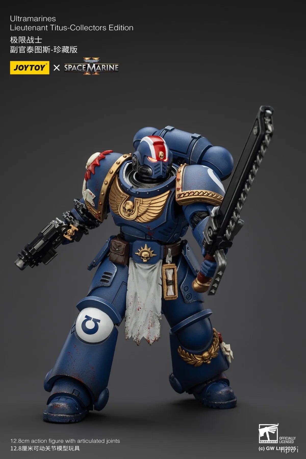 【SF】JOYTOY Warhammer 40K 1/18 Action Figure Ultramarines Lieutenant Titus-3pcs Collectors Edition  Model Toy Gift Collection