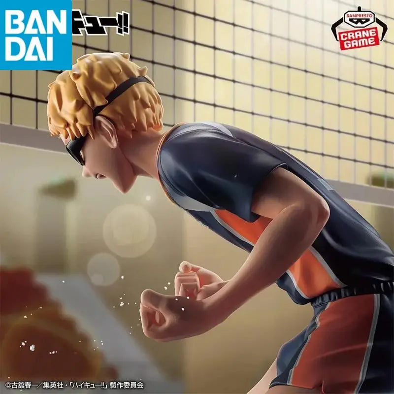 Genuine Bandai Namco Banpresto Haikyuu!! Kei Tsukishima Pvc 14Cm Figure Anime Model New and Unopened Desktop Ornament In Stock