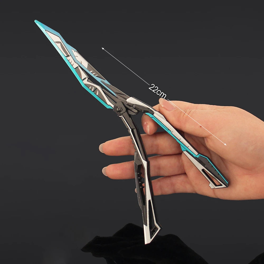 Folding Butterfly Knife Trainer Model Toy – 22 cm Zinc Alloy Practice Blade, Safe Unsharpened,  Collectors & Beginners