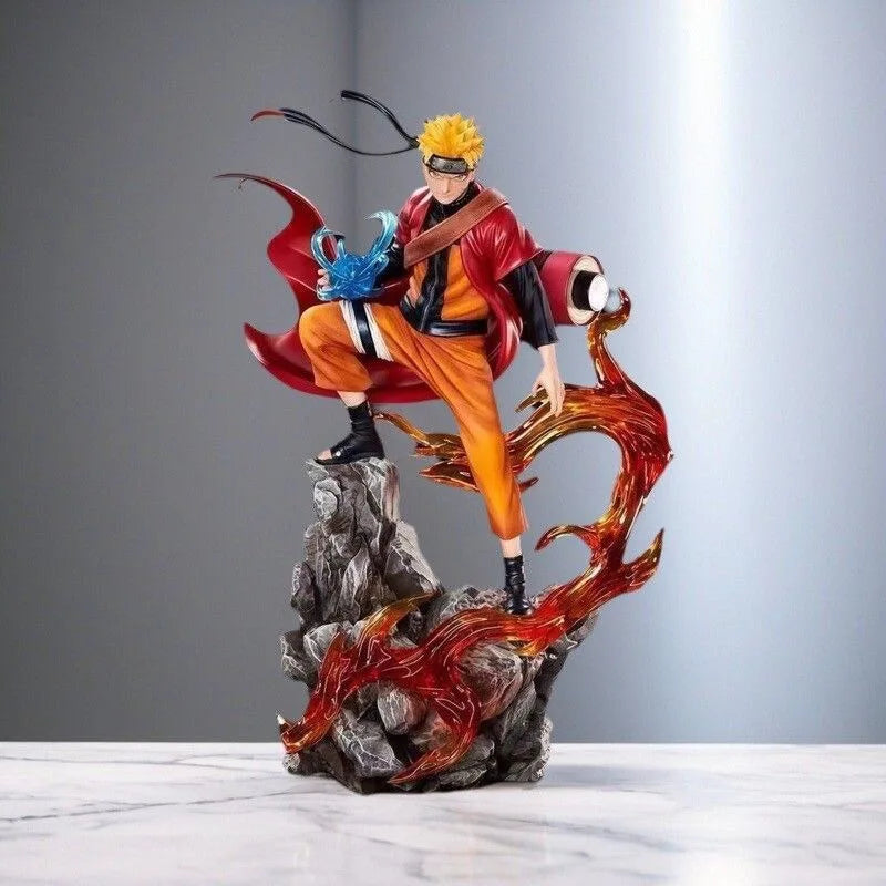 In Stock 25cm Anime Peripherals Figure Uzumaki Naruto Uchiha Sasuke Anime Model Pvc Desktop Ornament Decorations Children Toys