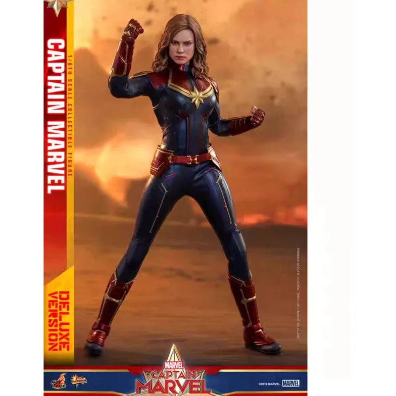 Original Hot Toys MARVEL Avengers 4: Captain Marvel MMS521 MMS522 Anime Figure Collection Toys Models
