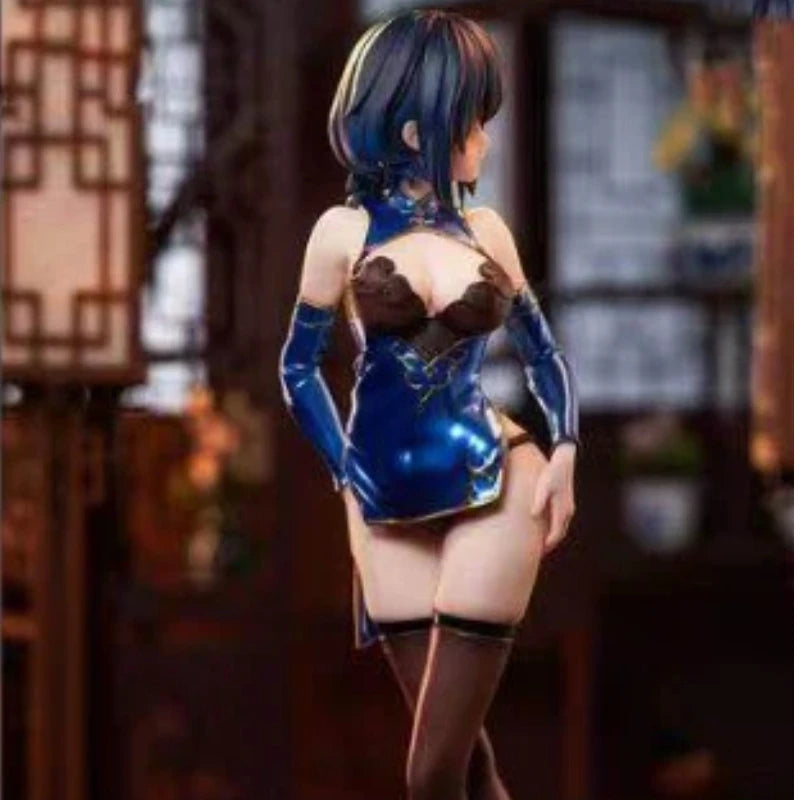 Anime Figure Chinese Style Pretty Woman Cheongsam Pvc Collectible Figurine Desktop Bookshelf Computer Case Decoration For Adult