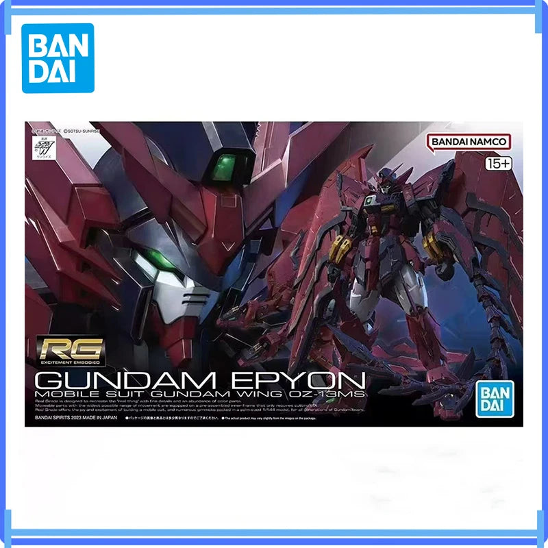 In Stock Bandai Rg Gundam Epyon Action Figure Anime Mobile Suit Gundam Wing Oz-13Ms Assembly Model Boxed Toys Gifts