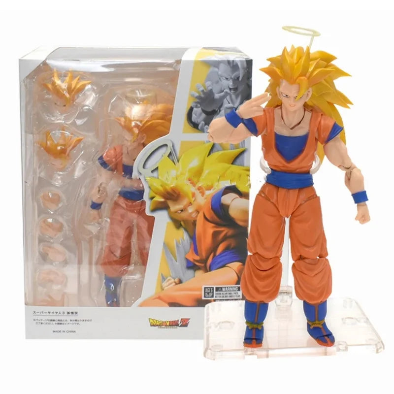 Dragon Ball Z Super Saiya Anime Figure SHF Goku Gohan Trunks Boy From Future Collection Model Action Figure Toys Birthday Gifts