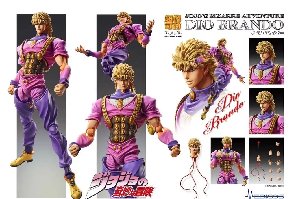 Anime jojo bizarre adventure Kujo Jotaro Dio Brando Diavolo Bruno Bucciarati Leone Abbacchio Jolyne Cujoh Action Figure