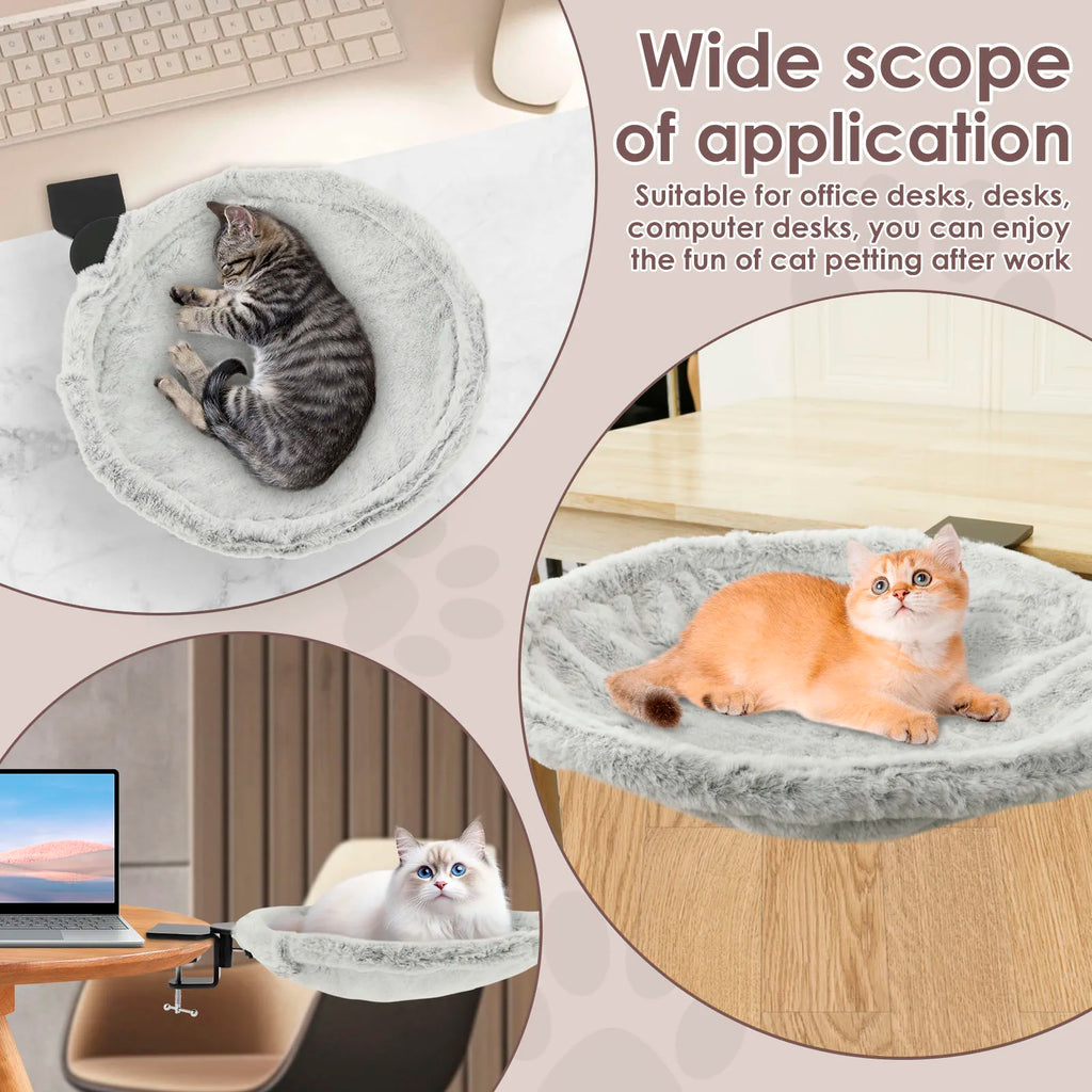 Cat Hammock Felt Pet Nest Bed Soft Comfortable Desk Kitten Hammock Strong Load Capacity Kitten Perch Pet Supplies for Indoor
