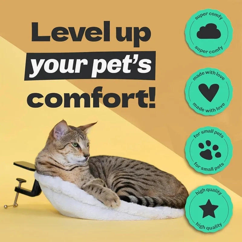 Cats Beds and Furniture Round Cats Litter Nest Desk 360° Rotating Hanging Cat Hammock Solid and Firm Cat Accessories Supplies