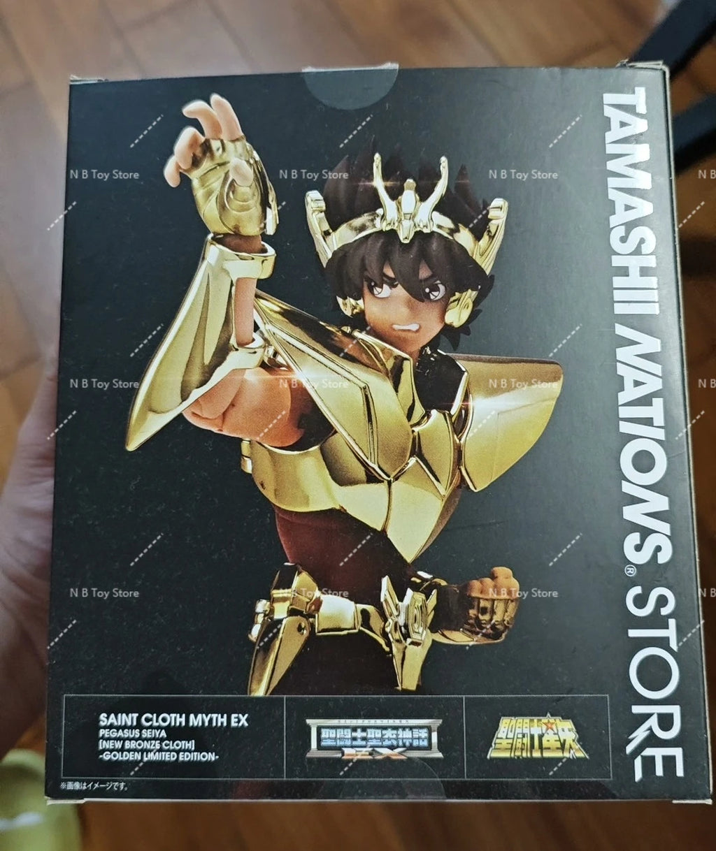 In original Stock Bandai Ex Saint Seiya Golden Pegasus seiya mythical fabric TNT Limited Edition Mobile Figure Birthday Model