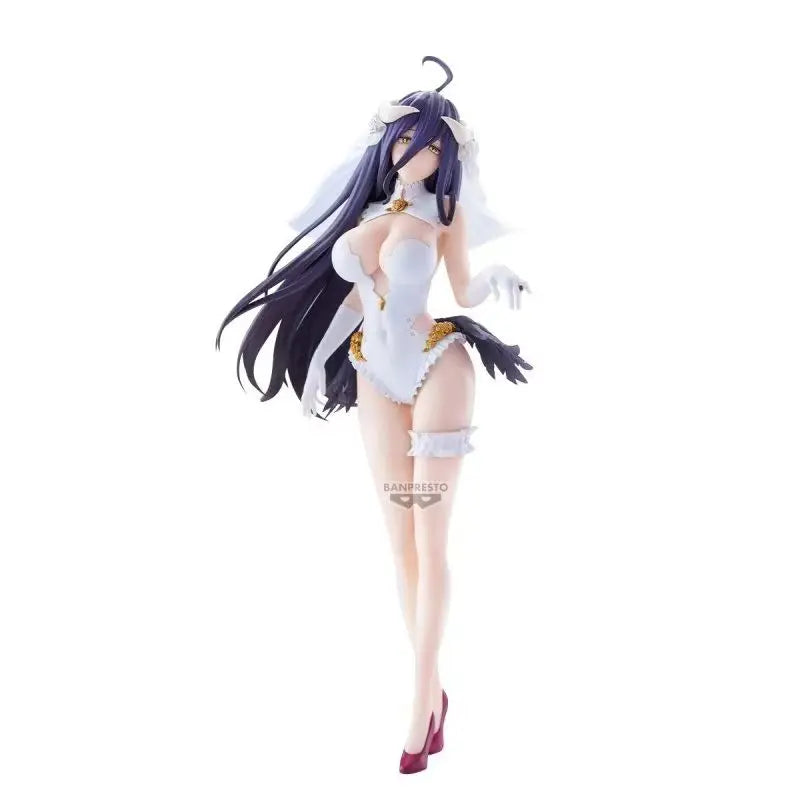New Japanese Version Of Authentic Bandai Glasses Factory Overlord Shining Charm King Of Death Albedo Wedding Scenery Figure Gift