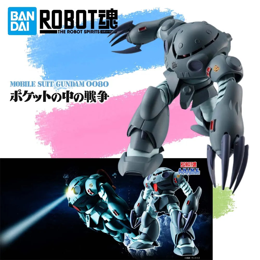 In Stock Genuine BANDAI ROBOT SPIRITS MSM-07E Experiment Zgok Figure Anime Mobile Suit Gundam 0080 War in Your Pocket Model Toy
