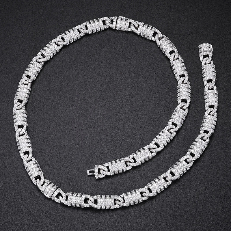 Full D VVS1 Moissanite Infinite Necklace Original 925 Sterling Silver For Women Man Fine Party Jewelry Gift Divide Into Bracelet