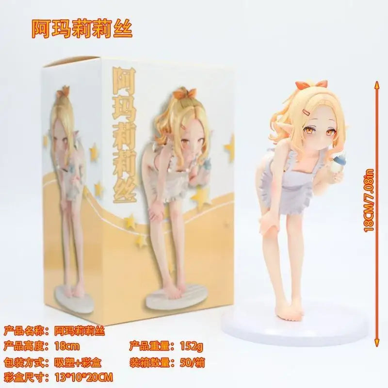 Anime Figure Elf Magical Girl Swimsuit Pvc Collectible Figurine Desktop Ornament Computer Case Decoration Boxed Display Model