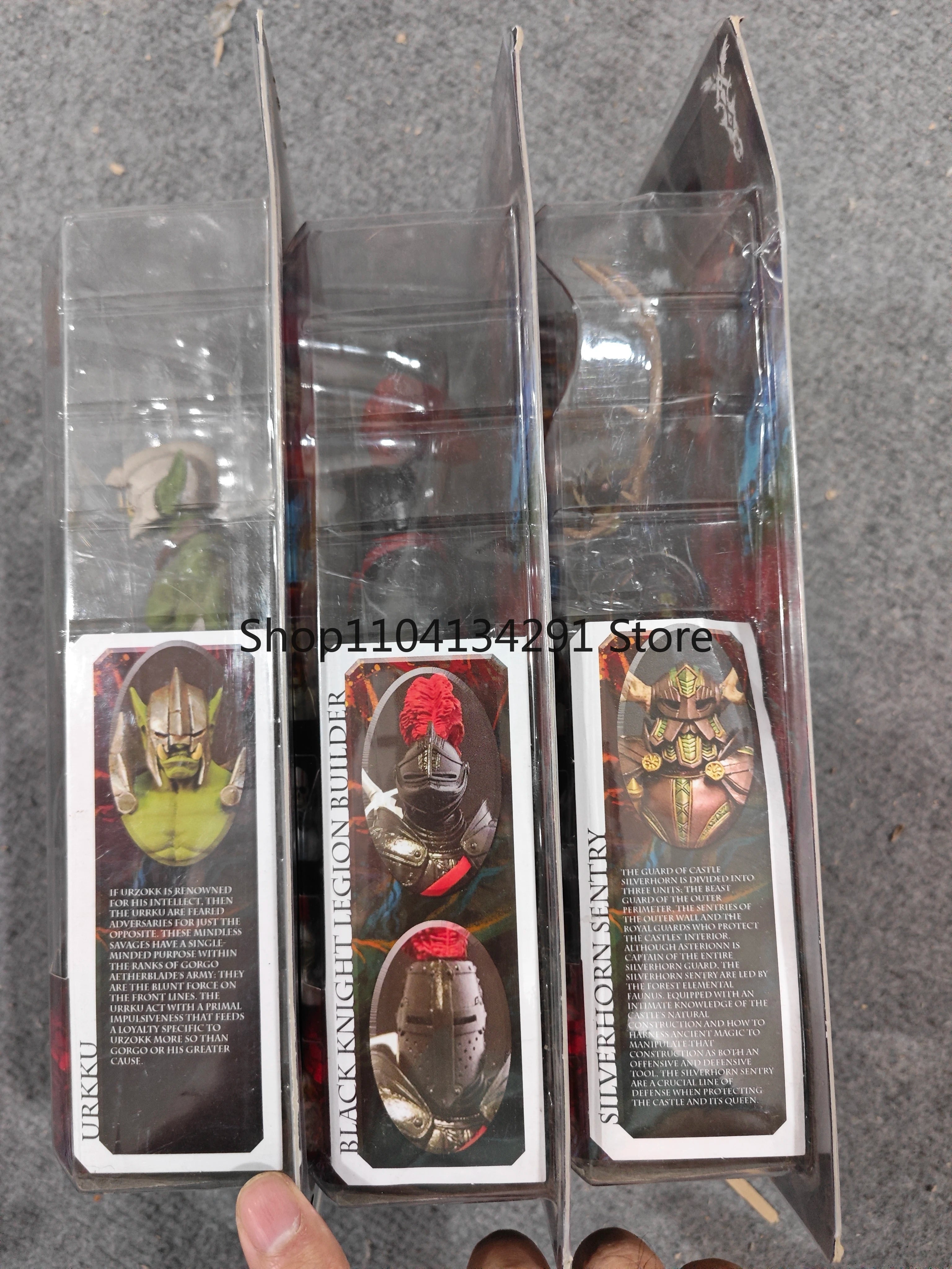 Original Edition Four Knights Mythic Legion Silverhorn Sentinel Silver Armor Beastman Black Knight Action Figure