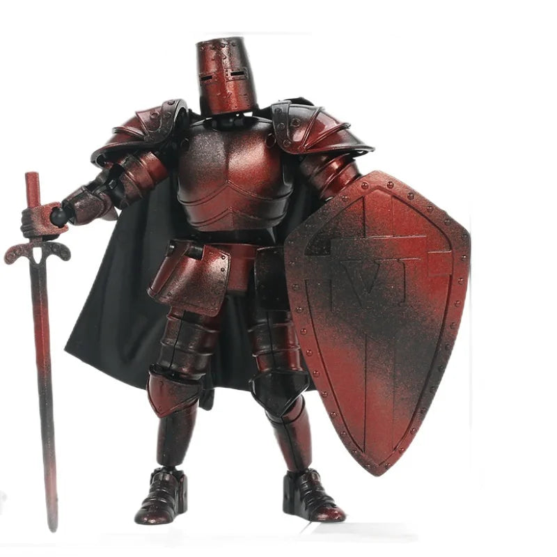 Middle Ages Warrior Action Figure Toys Retro Joint Mobility Knights Collectible Model Toy For Kids Adult Stress Relieving Gifts