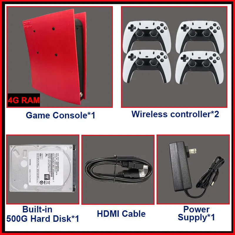 Game Console X2 70000+Classic Games 1T HDD Windows and Batocera 4K HD Output For WII PSP PS2 XBOX SATURN Wireless Controller