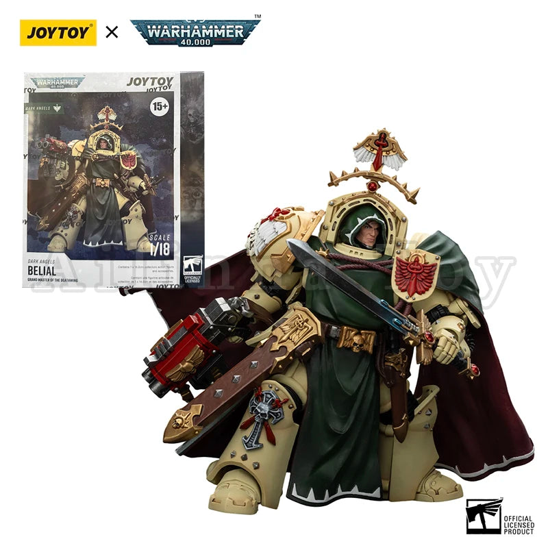 JOYTOY 1/18 Action Figure 40K Dark Angels Figures Azrael Anime Military Model