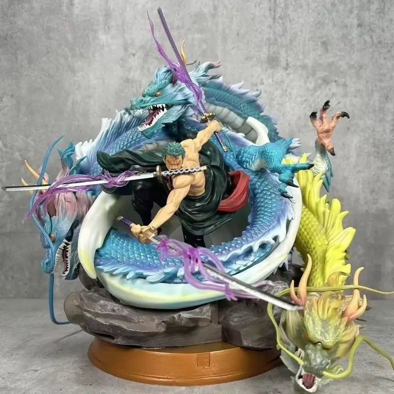 One Piece Gk Three Dragons Roronoa Zoro SantōRyū Figures Model Statue Double Headed Desktop Decorative Toy Gift Collectibl