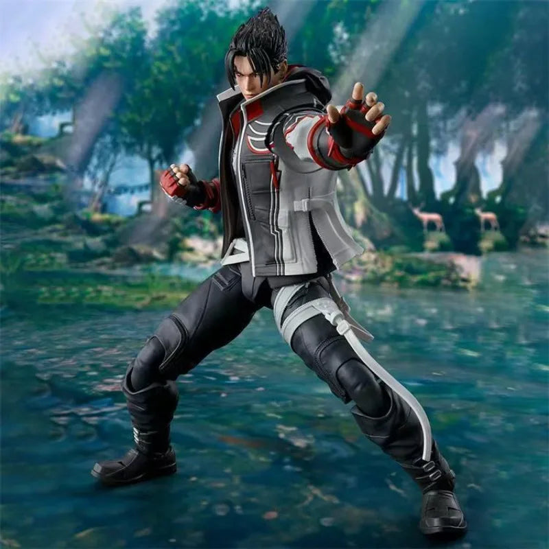 Bandai Original Genuine Figure Tekken 8 Model Kit Anime Figures SHF Jin Kazama Collection Model Action Figure Boys Toys Gifts
