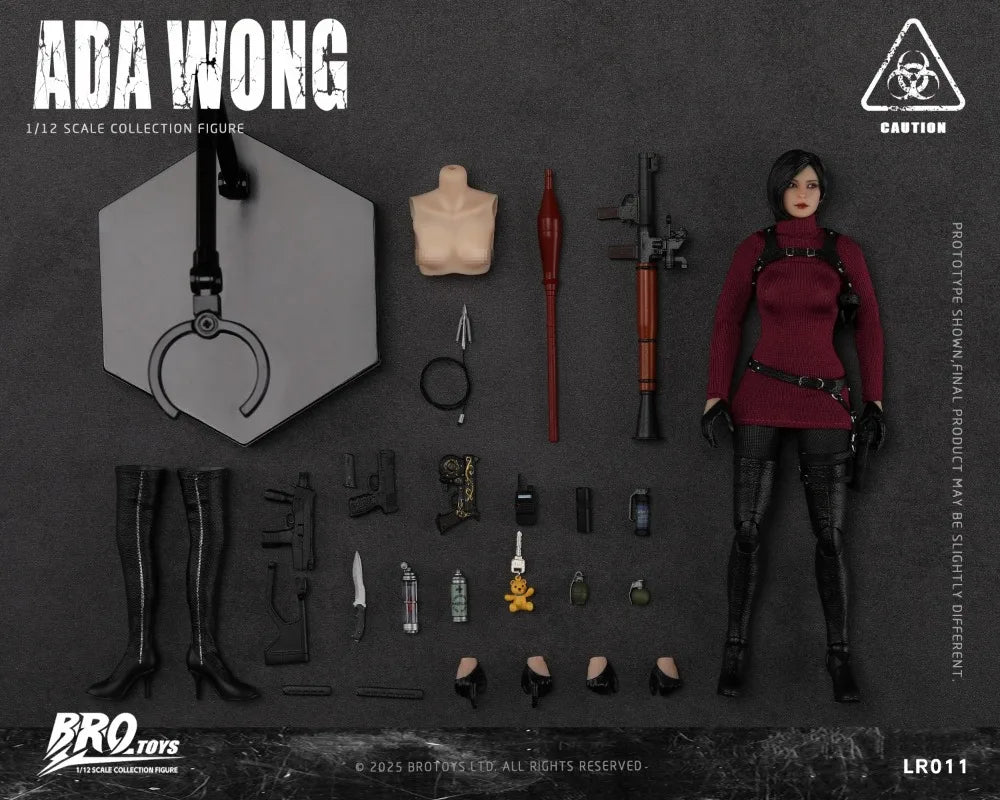 Original BROTOYS 1/12 Ada Wong Female Spy Action Figure LR011 Movable Eyes Body Set Figures Collectible Toys Models with Bouns
