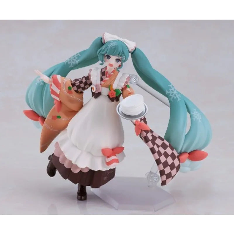 GSC Genuine FIGMA Anime Figure #EX-068 Snow Miku 140mm Action Figure Toys for Boys Kids Gift Collectible Model Ornaments