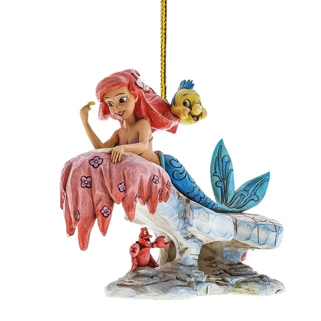 Disney Prinzessin Kawaii Schneewittchen Meerjungfrau Ariel Weihnachtsbaum Dekor Acryl Flugzeug Hängender Anhänger Spielzeug Kinder Überraschungsgeschenke